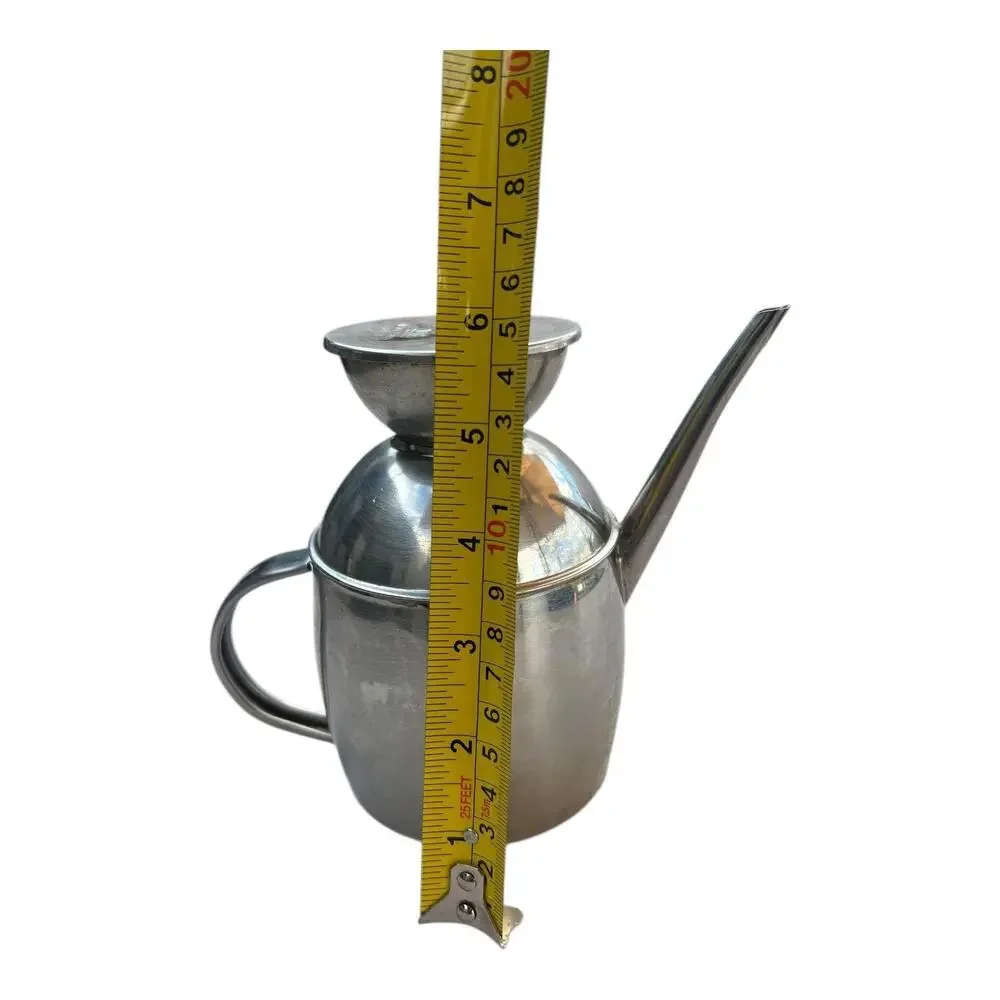 Ipac Inox Vintage Italian Stainless Steel 18/10 Olive Oil Carafe Dispenser 5.5